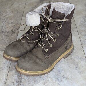 Timberland Teddy Fleece Fold Down Boots (women's 7)